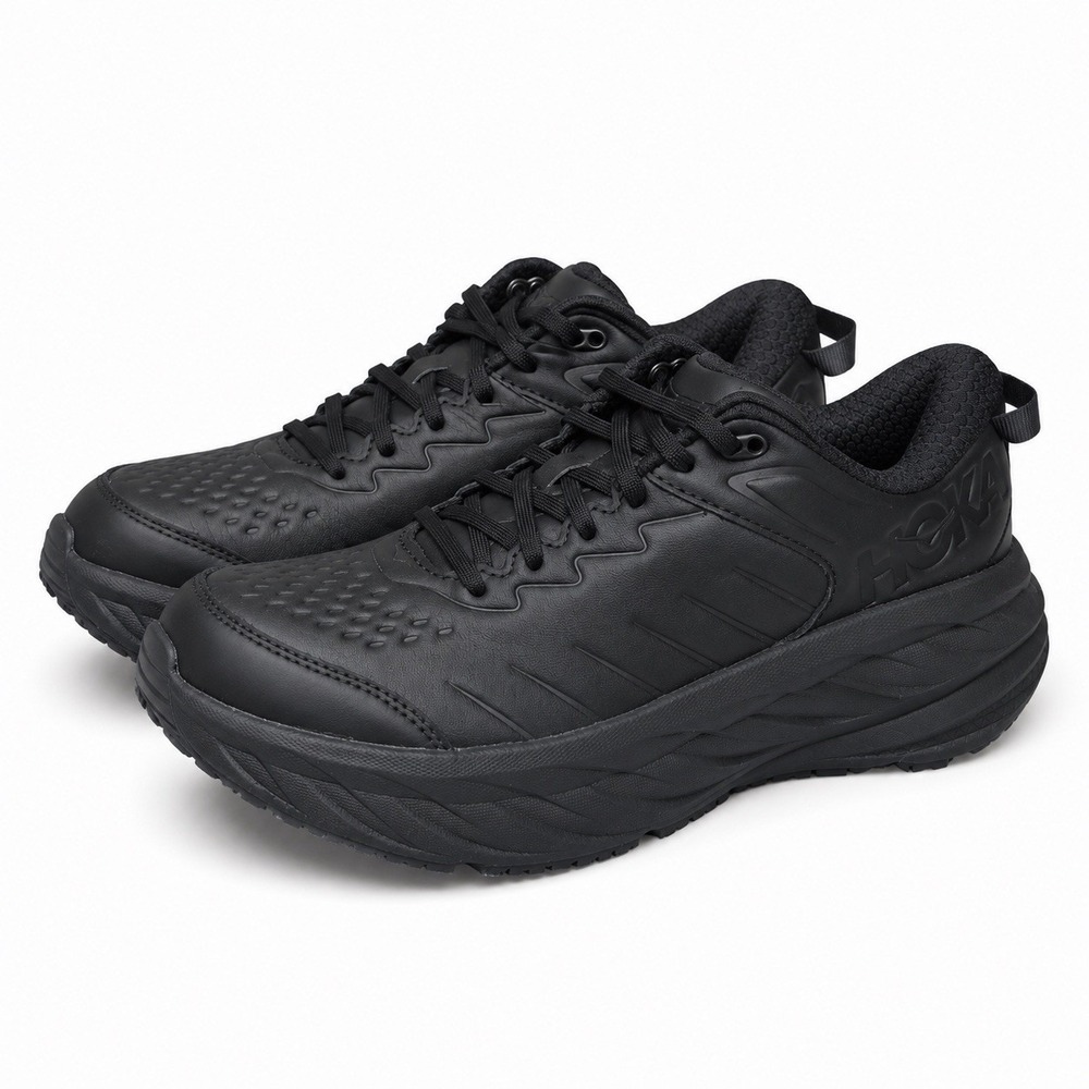 Hoka Bondi SR Black 1110521 BBLC Women's Size 10 Black Slip Resistant Shoes